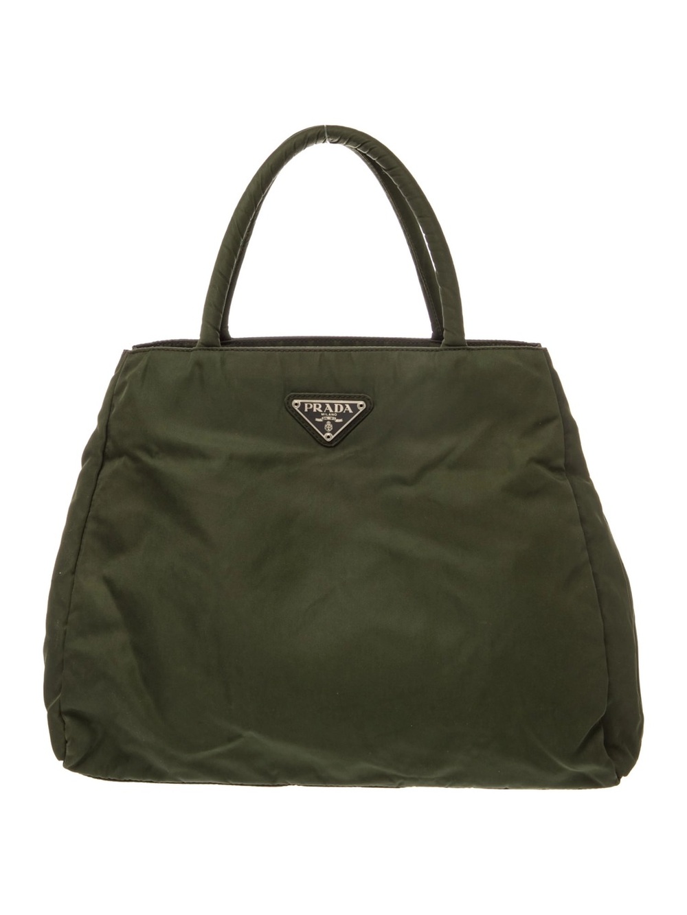 Prada Tessuto Nylon Garden City Tote Bag Olive Green